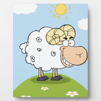 Plaque Photo Bonne mascotte de dessin animé Ram