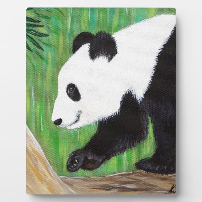Plaque Photo Bonne peinture Panda (Devant)
