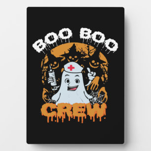 Plaque Photo Boo Boo Crew Nurse Funny Halloween