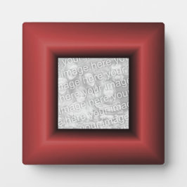 Plaque Photo Bordure Rouge Cuivre