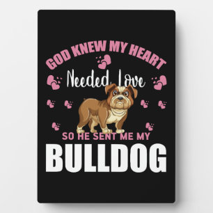 PLAQUE PHOTO BOULEDOGUE
