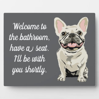 Plaque Photo Bouledogue français crème