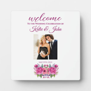 Plaque Photo Bouquet-Mariage-panneau de fleurs d'aquarelle