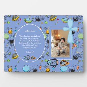 Plaque Photo Boys Baptême PHOTO et Bible Verse Cadeau catholiqu