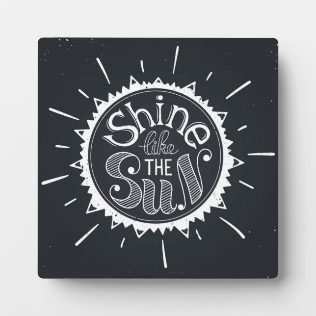 Plaque Photo Brille Comme Le Soleil (Devant)