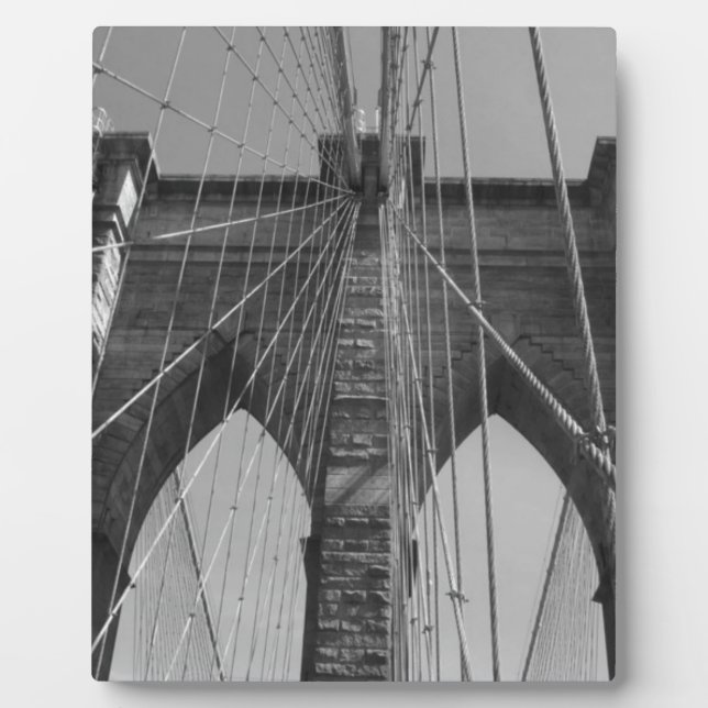 Plaque Photo Brooklyn Bridge New York City (Devant)