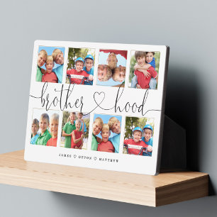 Plaque Photo Brotherhood Script Cadeau Pour Frères Photo Collag