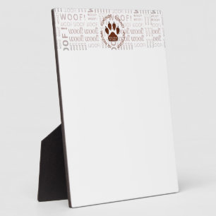 Plaque Photo Brown Chien Paw