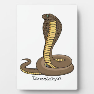 Plaque Photo Brown cobra snake illustration
