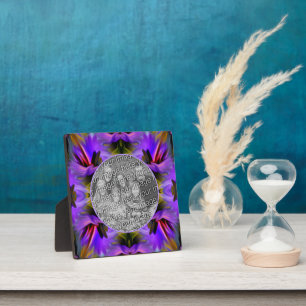 Plaque Photo Brush Swirls Abstrait Ajouter Votre Photo