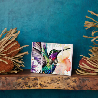 Plaque Photo Brushstroke Bird Art
