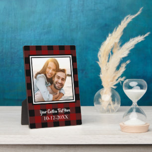 Plaque Photo Buffalo Check Plaid Ajouter votre photo Modèle per