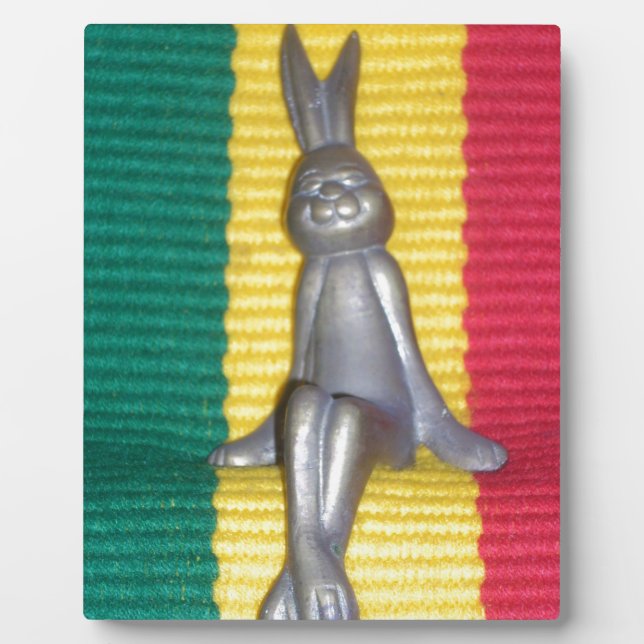 Plaque Photo Bunny à Rasta Couleurs : Une touche de Super (Devant)