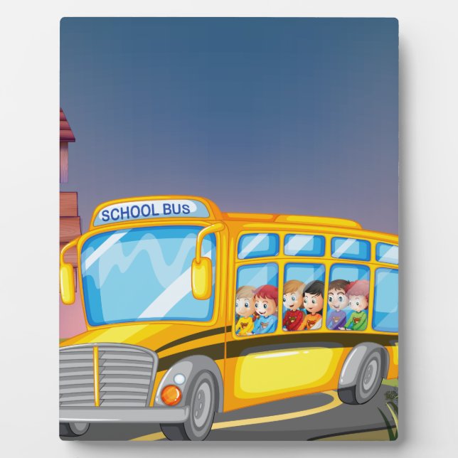 Plaque Photo Bus scolaire (Devant)