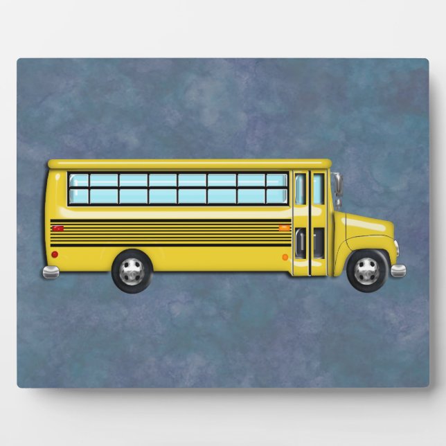 Plaque Photo Bus scolaire super-jaune (Devant)