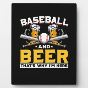 Plaque Photo Buveur de bière Baseball Humour de bière Anniversa