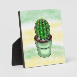 Plaque Photo Cactus à main succulent