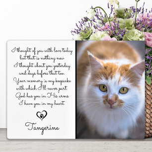 Plaque Photo Cadeau commémoratif pour chat - Photo de sympathie