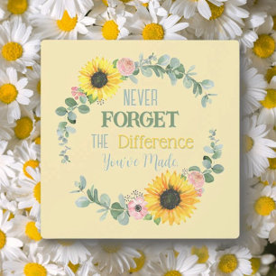 Plaque Photo Cadeau d'affirmation ! Cadeau floral réfléchi sur