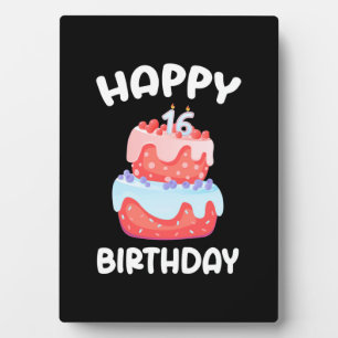 Plaque Photo Cadeau d'anniversaire Joyeux 16ème anniversaire