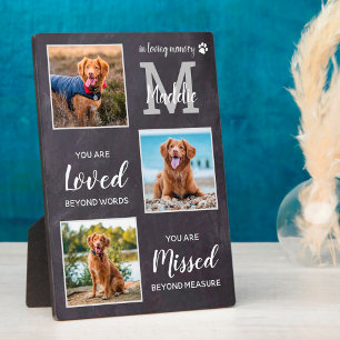 Plaque Photo Cadeau de deuil pour animal de compagnie personnal
