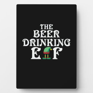 Plaque Photo Cadeau de Noël La Bière Boire Elf