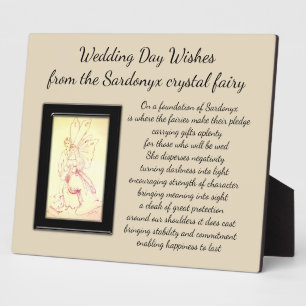 Plaque Photo Cadeau du jour de mariage