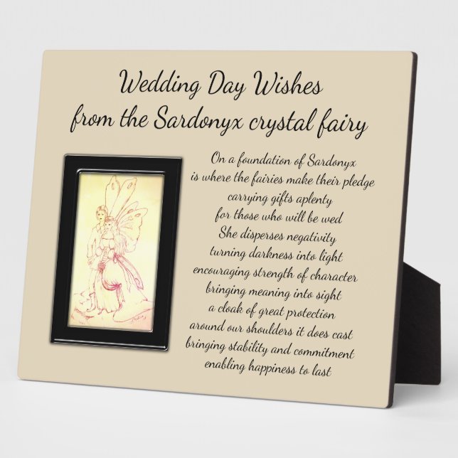 Plaque Photo Cadeau du jour de mariage (Côté)