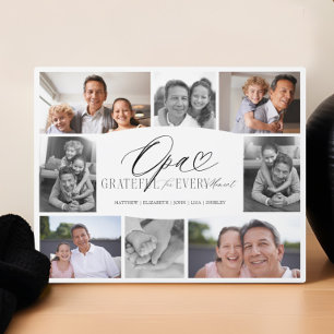 Plaque Photo Cadeau élégant et personnalisé pour grand-père ave