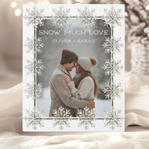 Plaque Photo Cadeau flocon de neige amour photo pour lui/elle