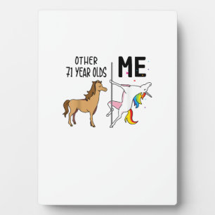 Plaque Photo Cadeau licorne 71 ans anniversaire et moi autre