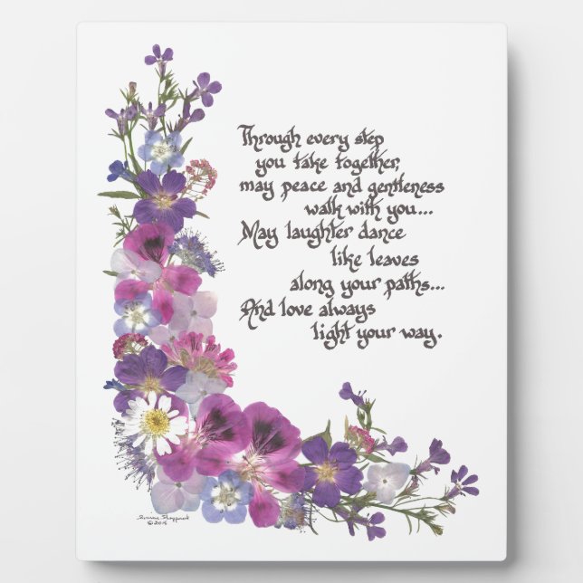Plaque Photo Cadeau mariage ou Fiançailles (Devant)