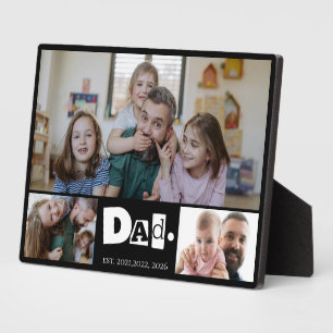 Plaque Photo Cadeau Papa 3 Enfants Collage Photo Famille