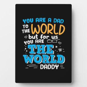 Plaque Photo Cadeau Papa Tu Es Le Monde Papa