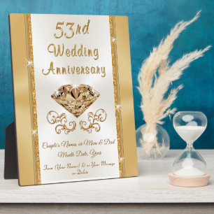 Plaque Photo Cadeau Personnalisé De 53 Ans