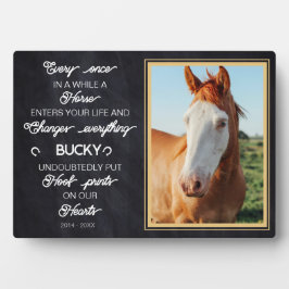 Plaque Photo Cadeau personnalisé Horse Memorial Photo