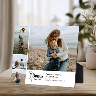 Plaque Photo Cadeau personnalisé pour la deuxième maman avec di