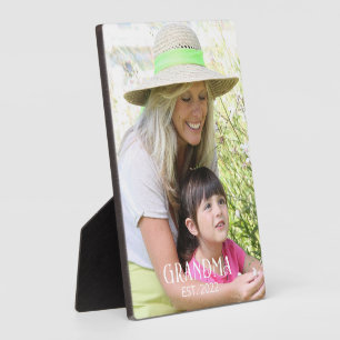 Plaque Photo Cadeau photo de grand-mère établi 