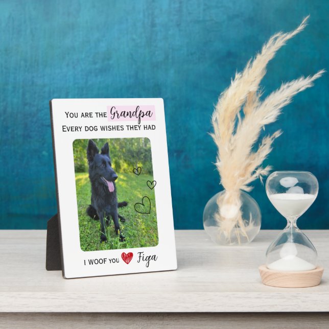 Plaque photo cadeau pour chien Best chien (Côté)