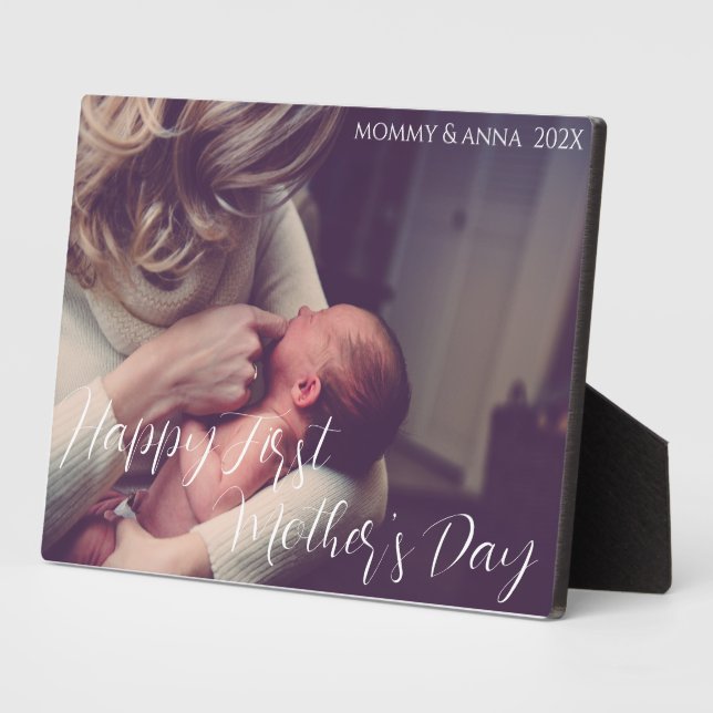 Plaque Photo Cadeau pour Maman Première Fête des Mères Photo Ke (Côté)