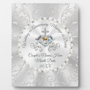 Plaque Photo Cadeaux de mariage chrétien personnalisés, Mariage