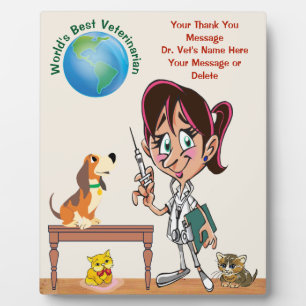 Plaque Photo Cadeaux de Merci personnalisés pour Vétérinaire