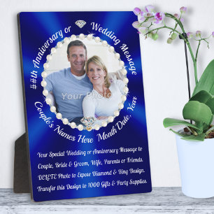 Plaque Photo Cadeaux Personnalisés pour Anniversaire de Mariage
