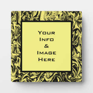 Plaque Photo Cadre Abstrait Jaune