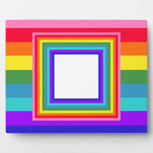 Plaque Photo Cadre arc-en-ciel