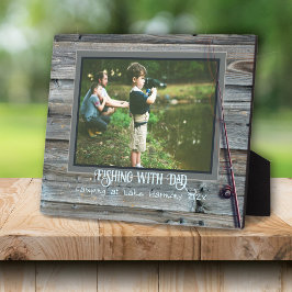 Plaque Photo Cadre en bois pour photo de pêche souvenir