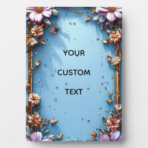 Plaque Photo Cadre floral de mariage