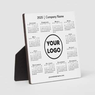 Plaque Photo Calendrier 2025 Entreprise Logo Bureau d'affaires