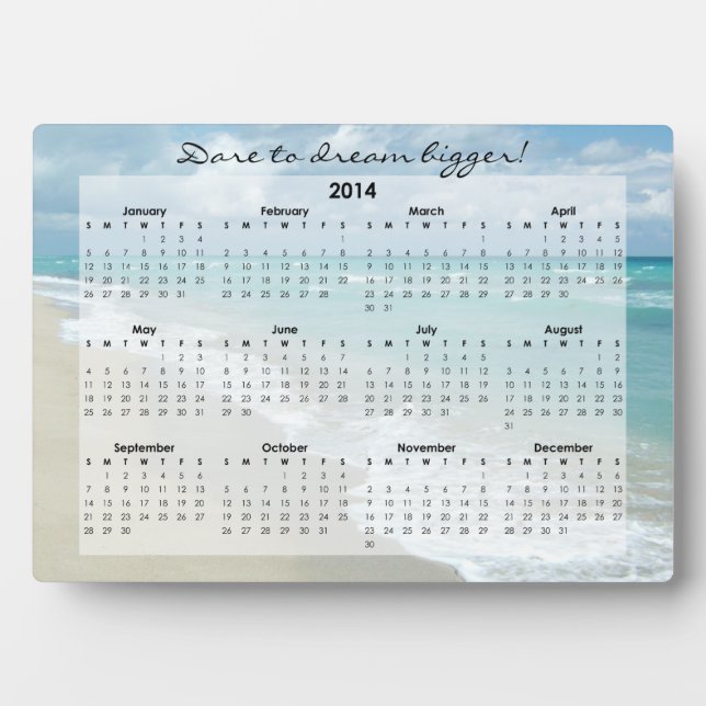 Plaque Photo Calendrier de bureau personnalisé Motivational Bea (Devant)