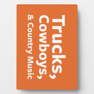 Plaque Photo Camions, cowboys et musique country